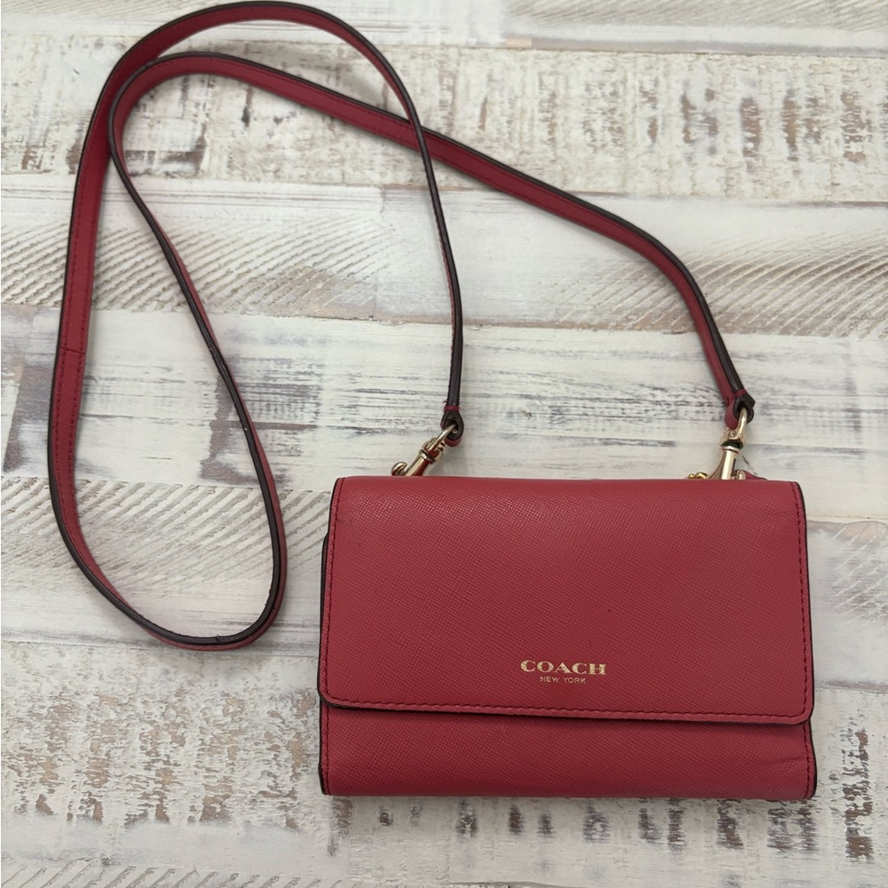 Coach Light Red Crossbody Bag
